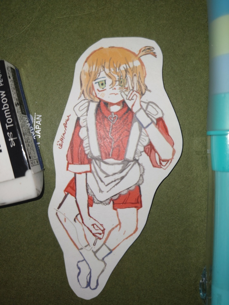 ジャージメイド男の子　ステッカー