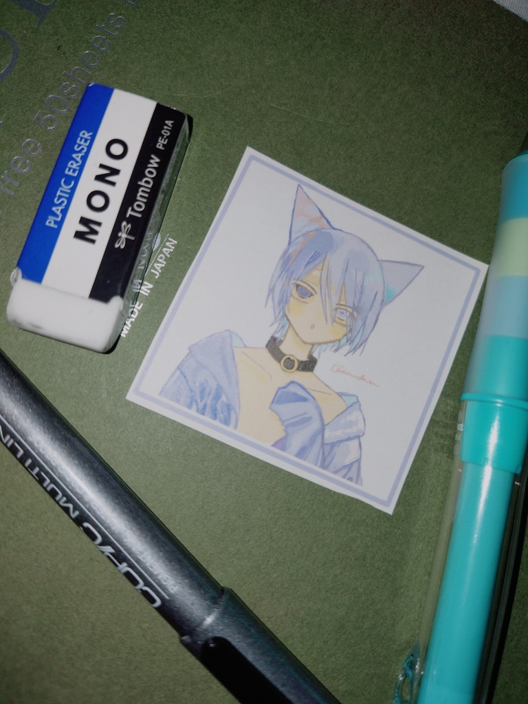 青ねこくん　ステッカー