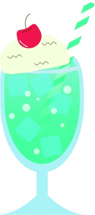 フリー素材　クリームソーダ