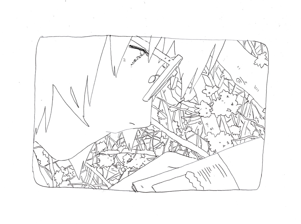 行く春長そでTシャツ白