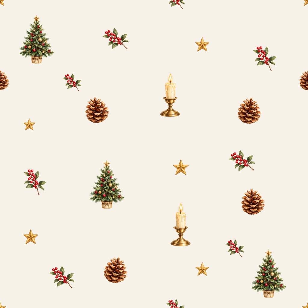 落ち着いたクリスマス|シームレス デジタルペーパー 3色セット