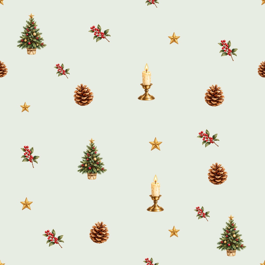 落ち着いたクリスマス|シームレス デジタルペーパー 3色セット