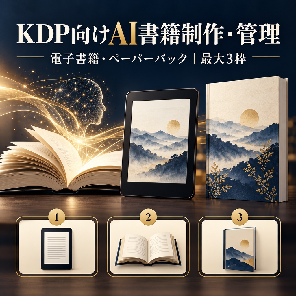 KDP特化型AI事業生成・管理システム(最大3枠)