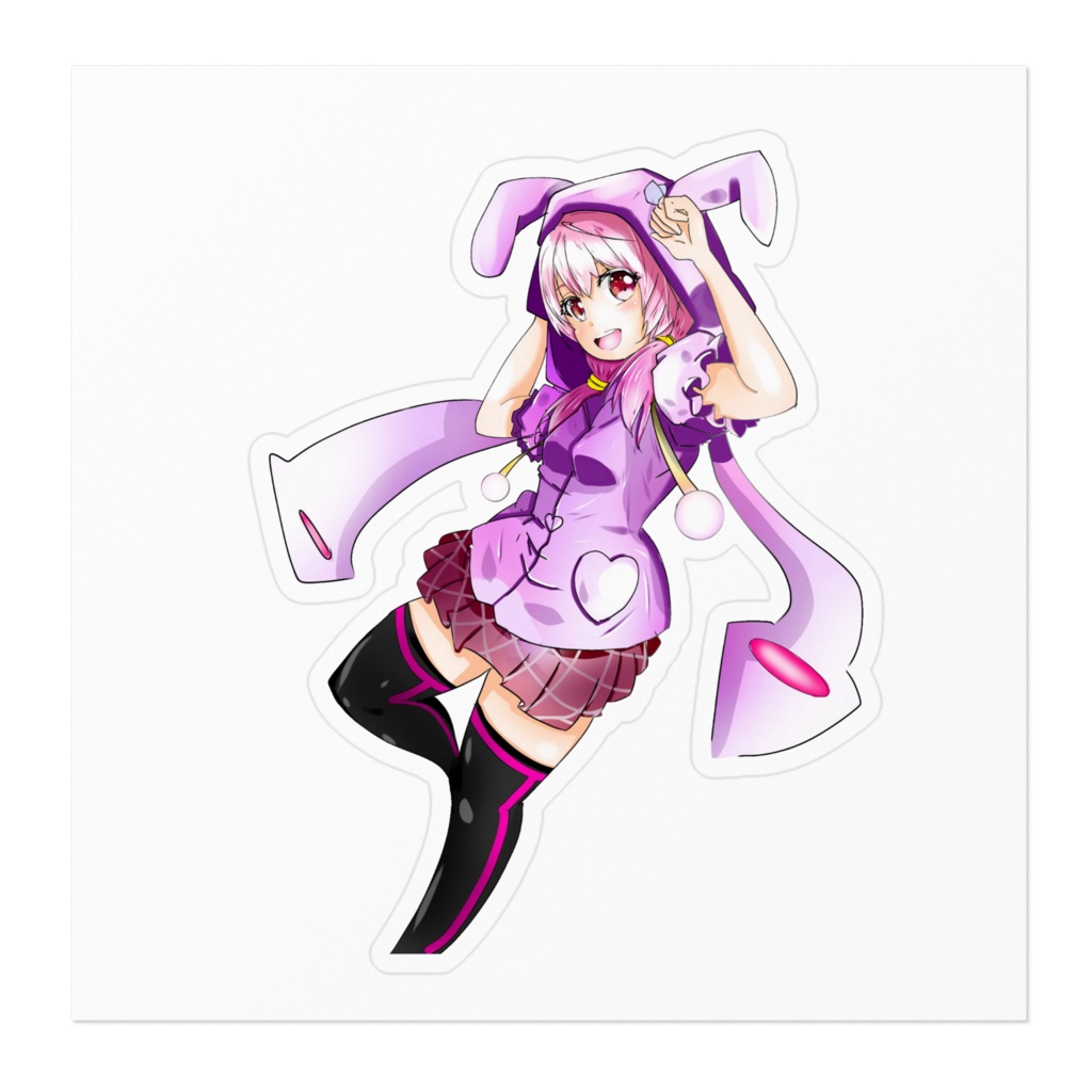 うさみみパーカーステッカー