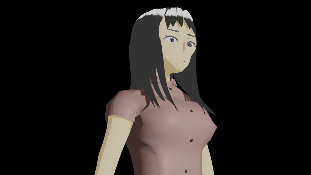 智子‐ともこ‐　３Dモデル - イカさん - 2/3