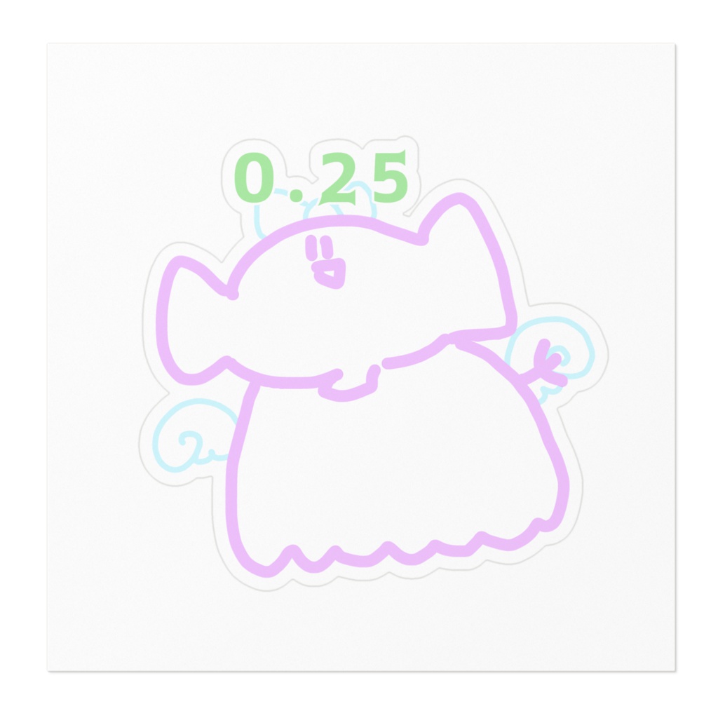 0.25BB弾ボトル用ステッカー(ゆめかわ)