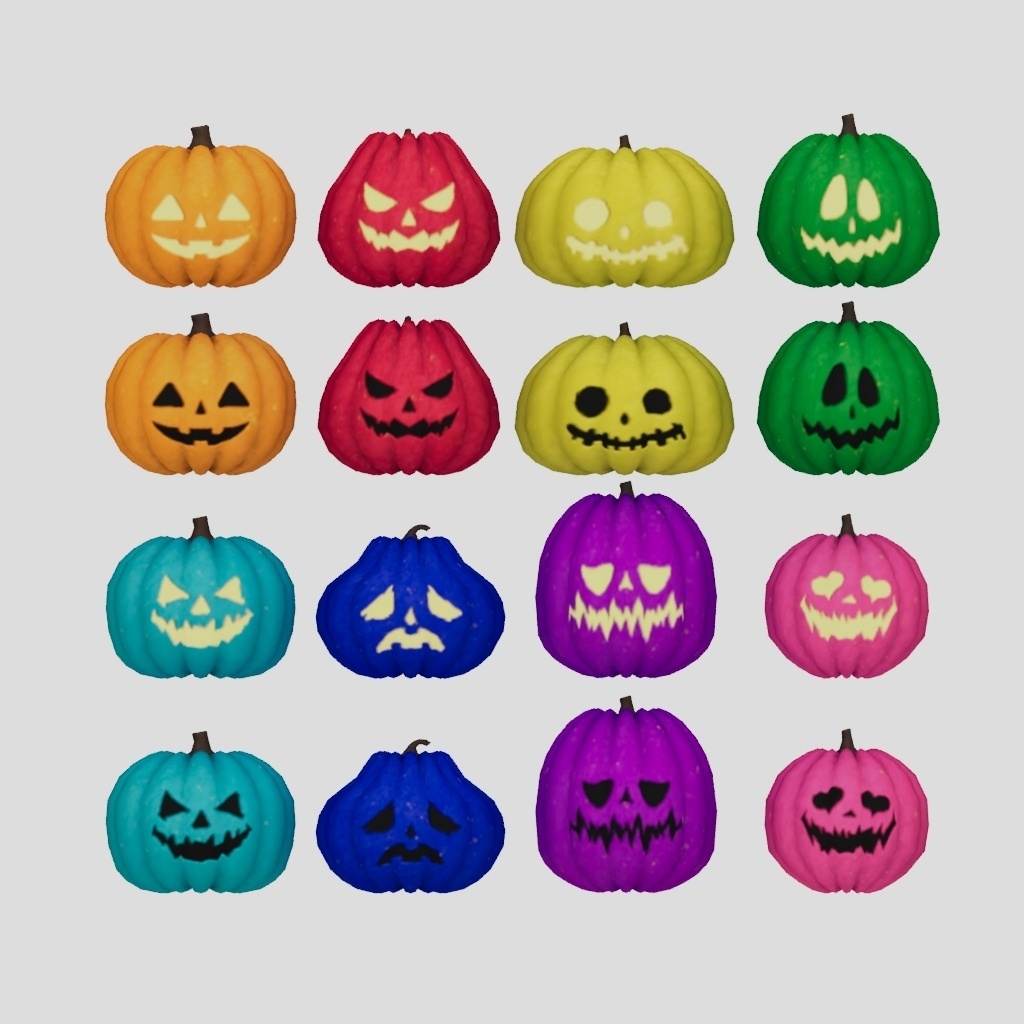 【3D】ハロウィン ジャック・オ・ランタン Halloween Jack-o'-Lantern【小物】