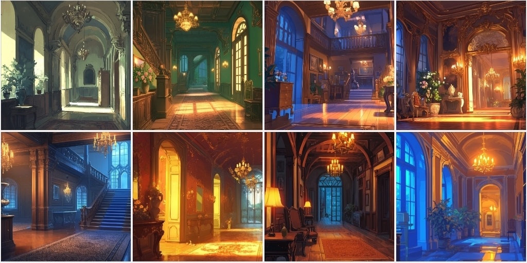 【無料】森の中の屋敷・小屋(内装あり) 背景素材