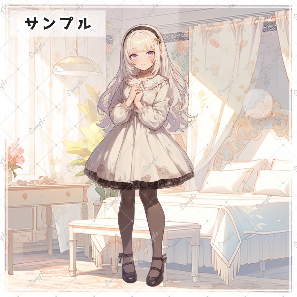 おしとやかな少女 全身立ち絵素材 - 月のお店 - BOOTH
