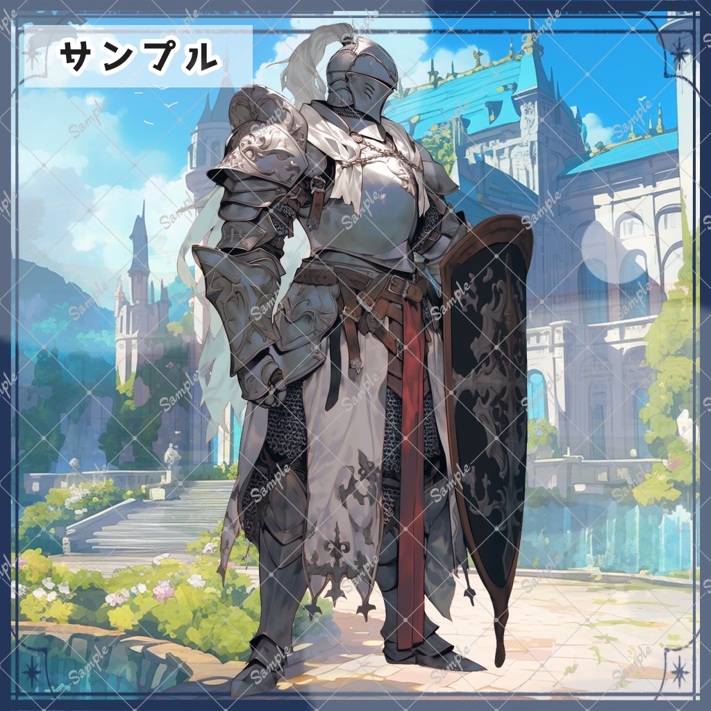 【全6種】甲冑騎士団 全身立ち絵素材