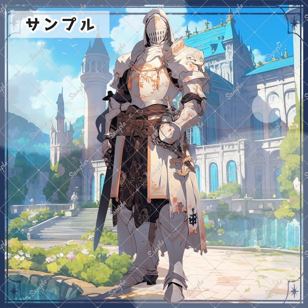 【全6種】甲冑騎士団 全身立ち絵素材