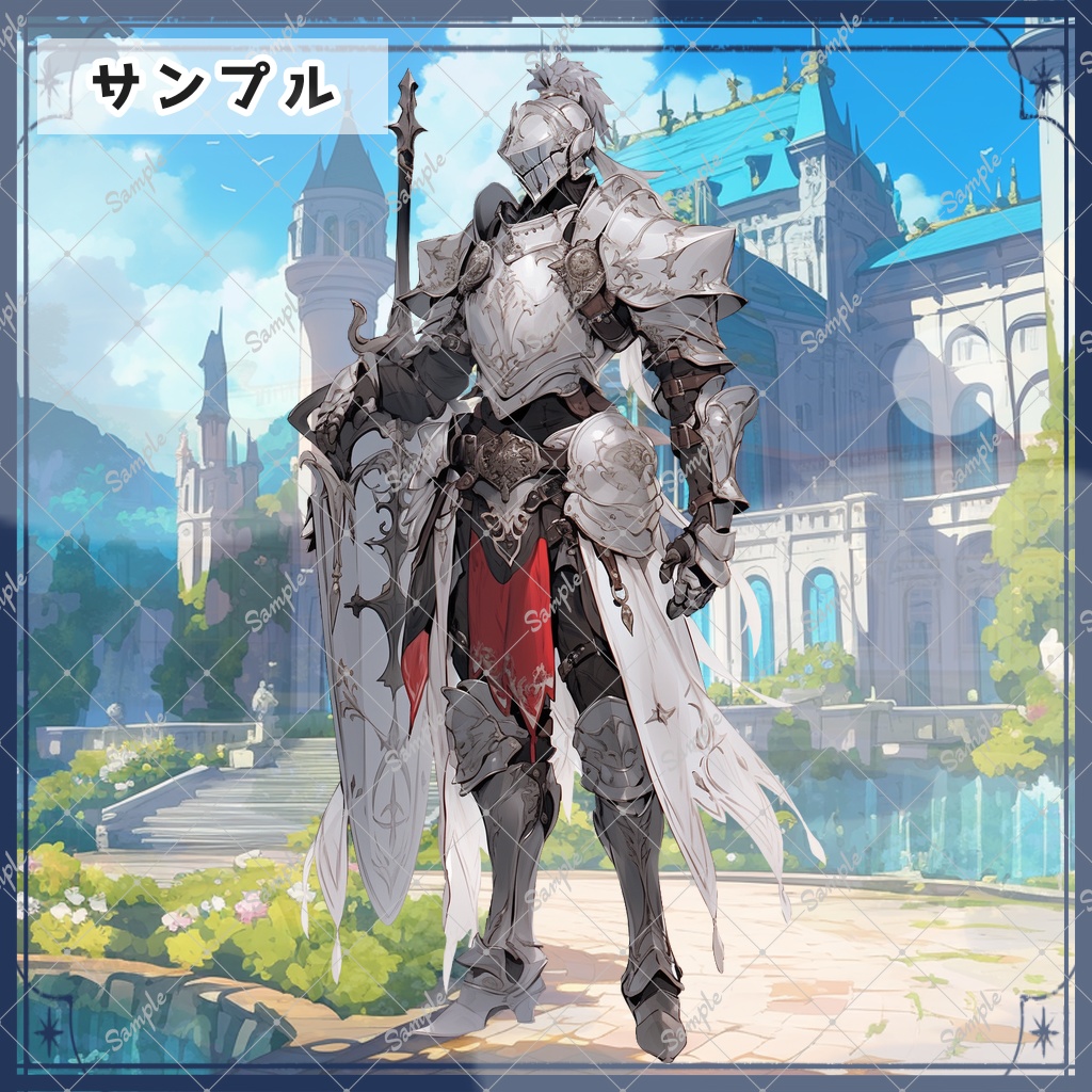 【全6種】甲冑騎士団 全身立ち絵素材