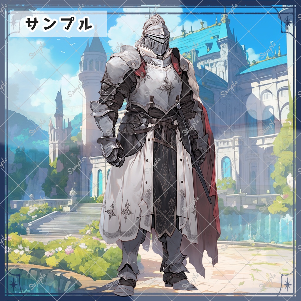 【全6種】甲冑騎士団 全身立ち絵素材
