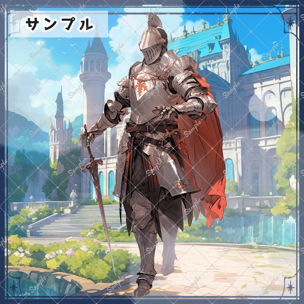 【全6種】甲冑騎士団 全身立ち絵素材