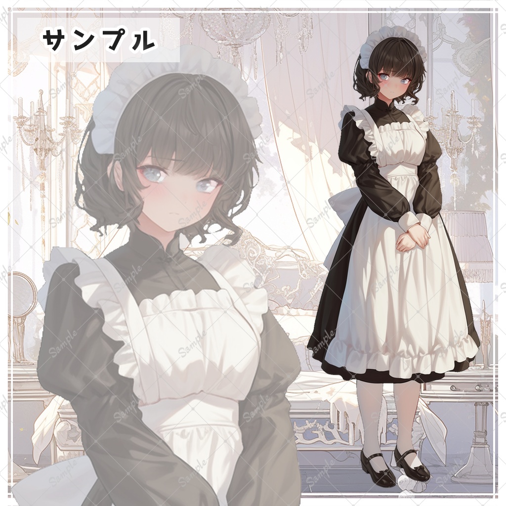 全4種】メイドさん達 全身立ち絵素材 - 月のお店 - BOOTH