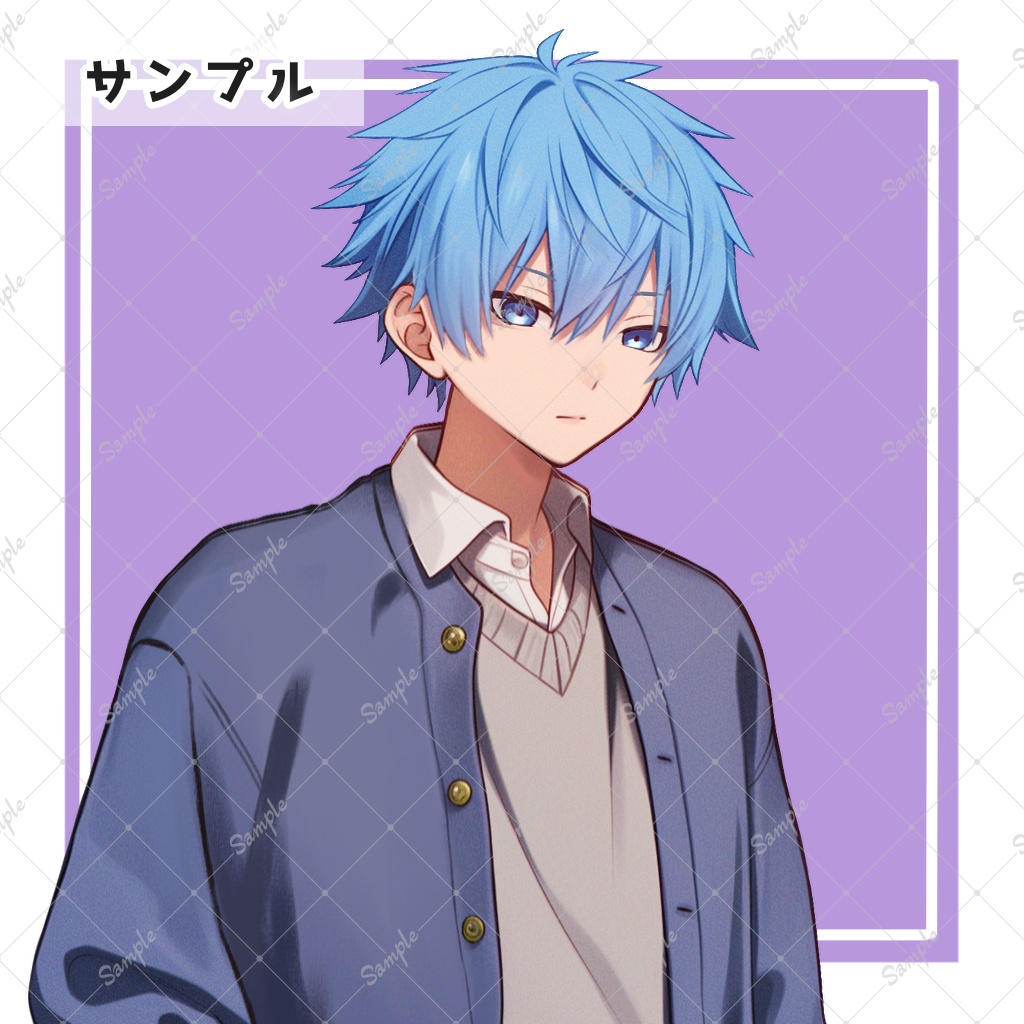 動く男子高校生 全身立ち絵素材