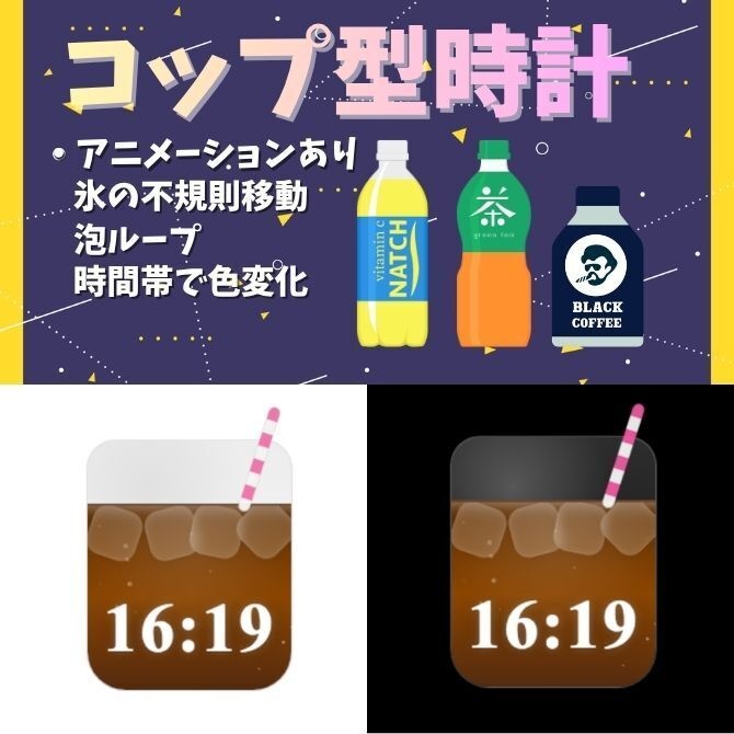 コップ型時計