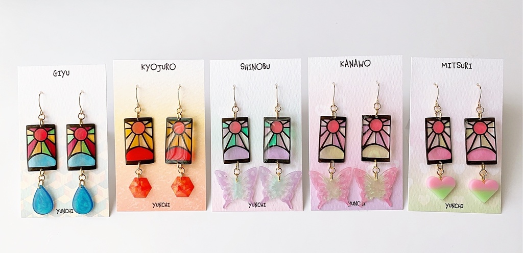 炭治郎のステンドグラス風ピアス