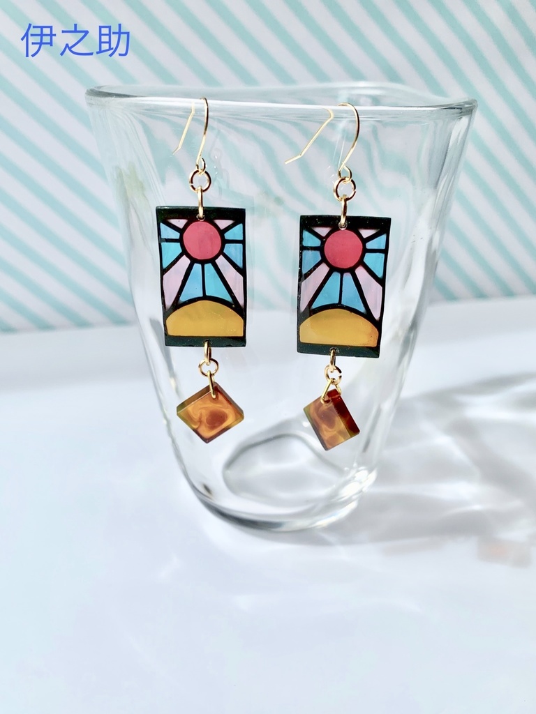 炭治郎のステンドグラス風ピアス