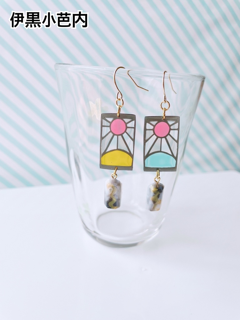 炭治郎のステンドグラス風ピアス