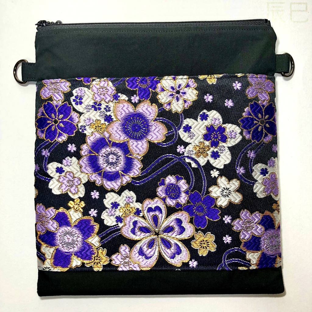 サコッシュ(西陣織金襴 桜花づくし 和柄)