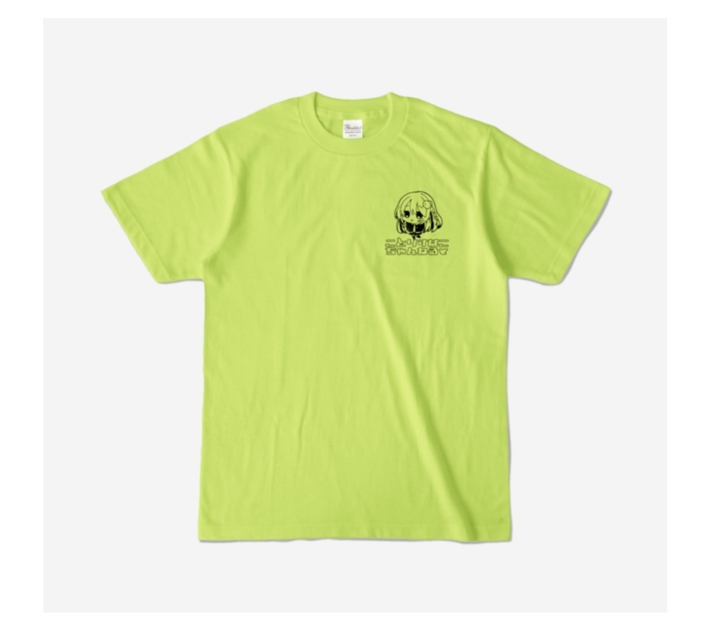 ことりすばこちゃんねるスタッフ風Tシャツ(紺/ライム)