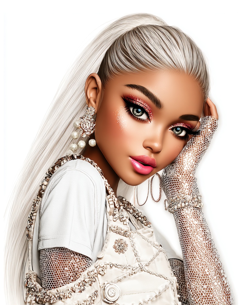 Pearl Couture Beauty Mascot PNG