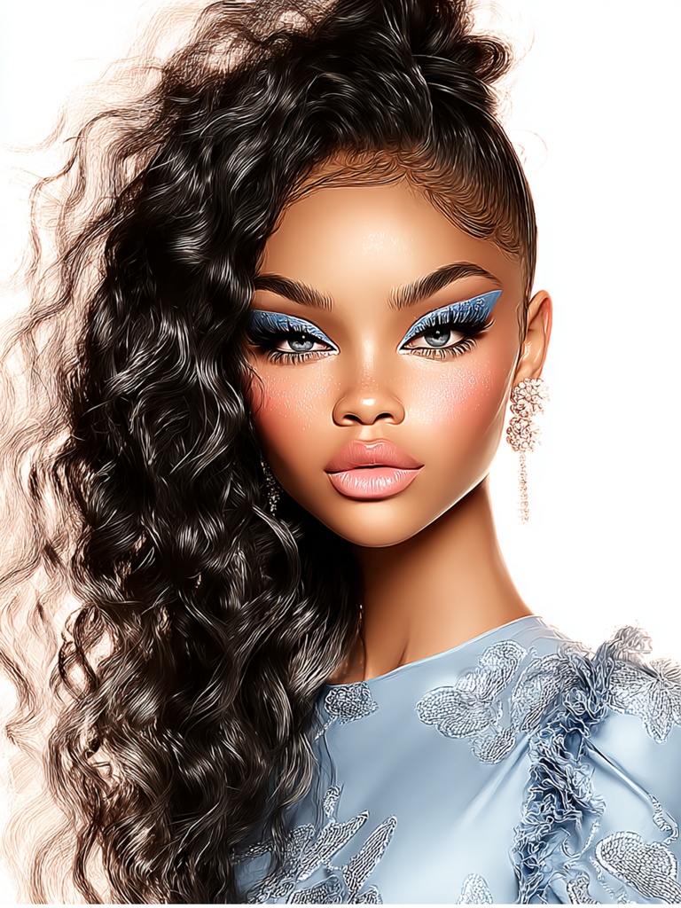 Signature Glam Muse Set – Luxury Portrait Bundle (3 PNGs)