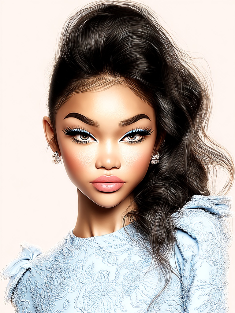 Signature Glam Muse Set – Luxury Portrait Bundle (3 PNGs)