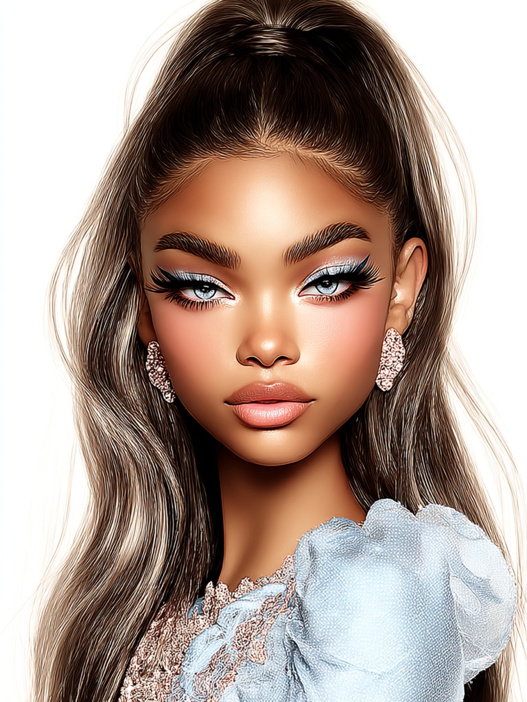 Signature Glam Muse Set – Luxury Portrait Bundle (3 PNGs)