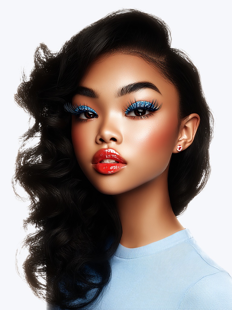 Blue Accent Muse III – Volume Glam Portrait