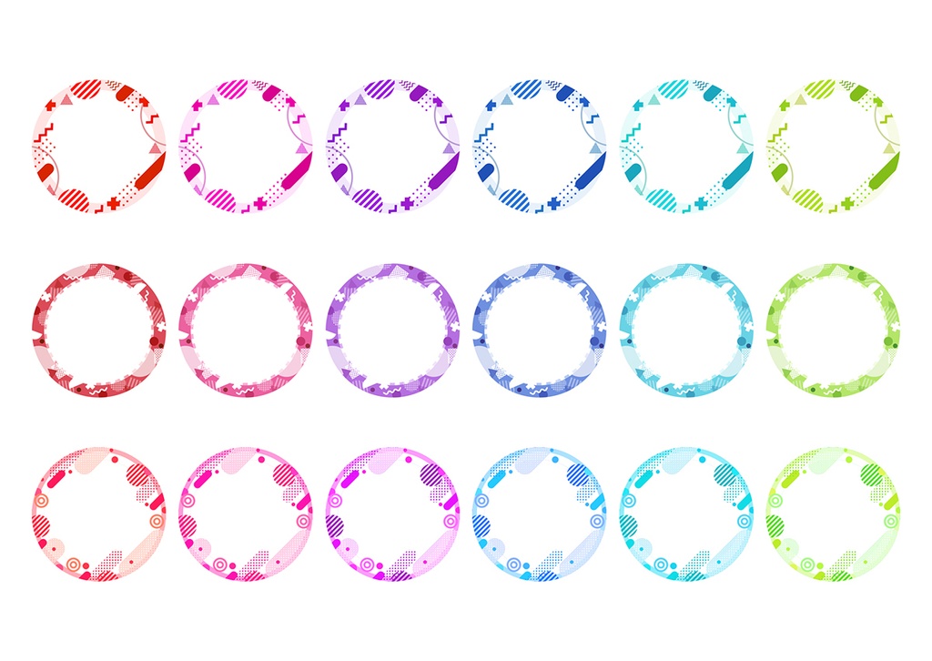 【web用】アイコンリング 幾何学模様