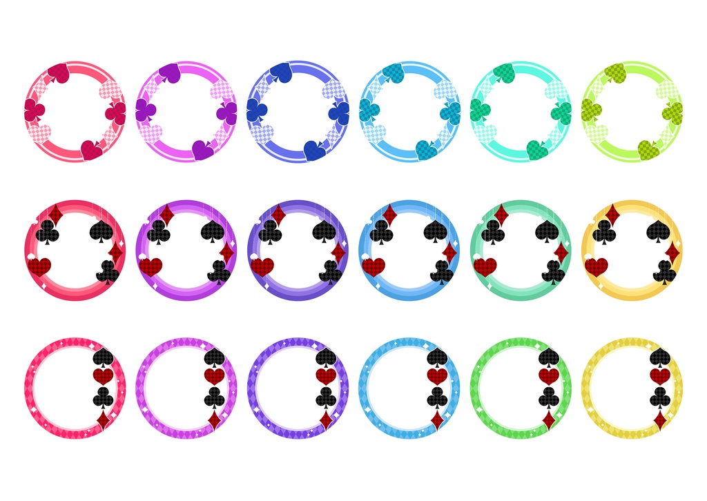 【web用】アイコンリング トランプスート