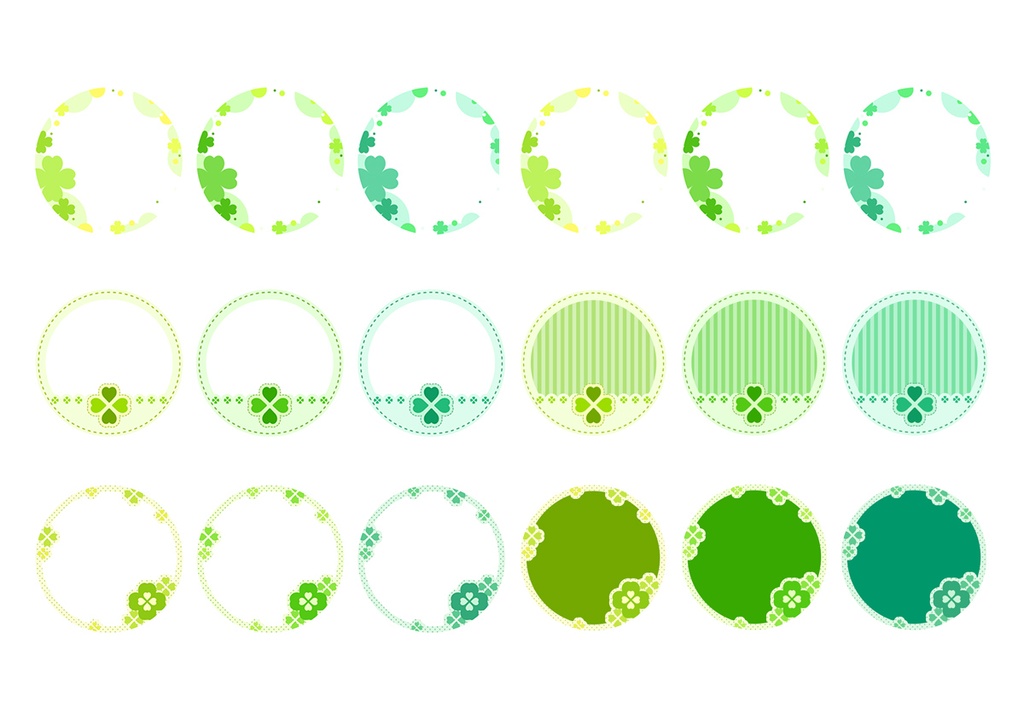 【web用】アイコンリング クローバー