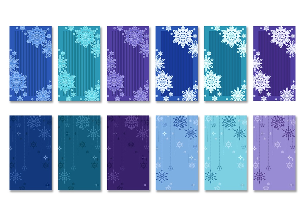 【スマホ向け】縦型背景 雪 02