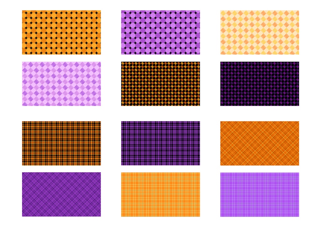 【16:9】パターン背景 001 ハロウィン