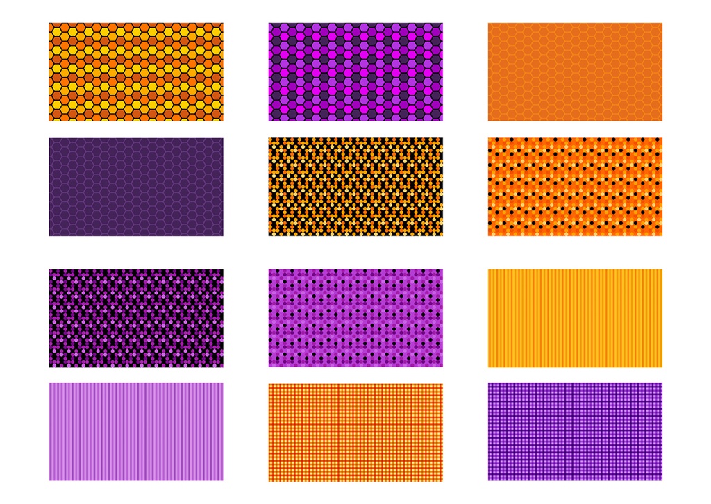 【16:9】パターン背景 001 ハロウィン