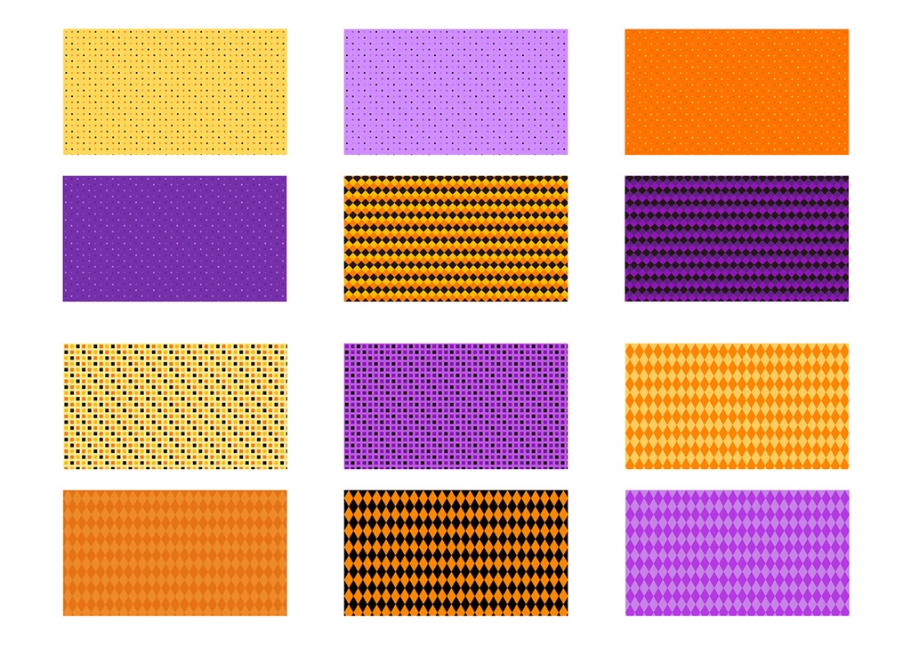 【16:9】パターン背景 001 ハロウィン