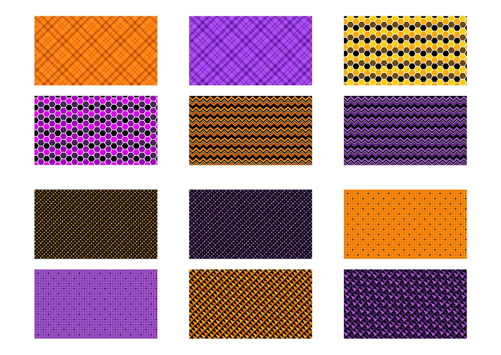 【16:9】パターン背景 001 ハロウィン