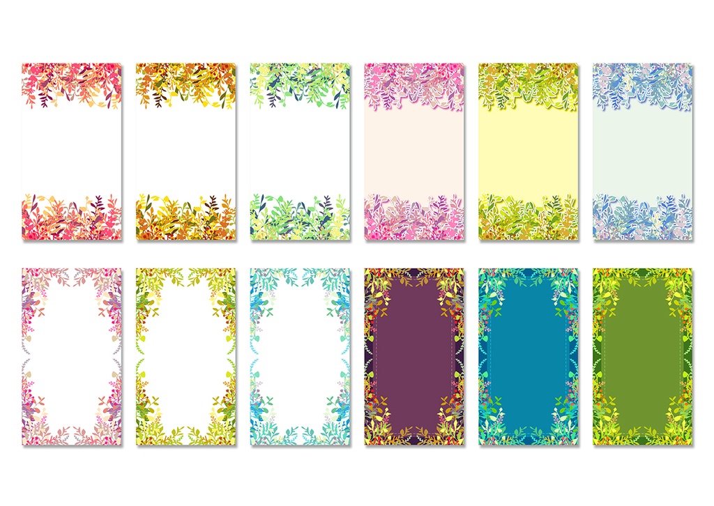 【スマホ向け】縦型背景 ボタニカル