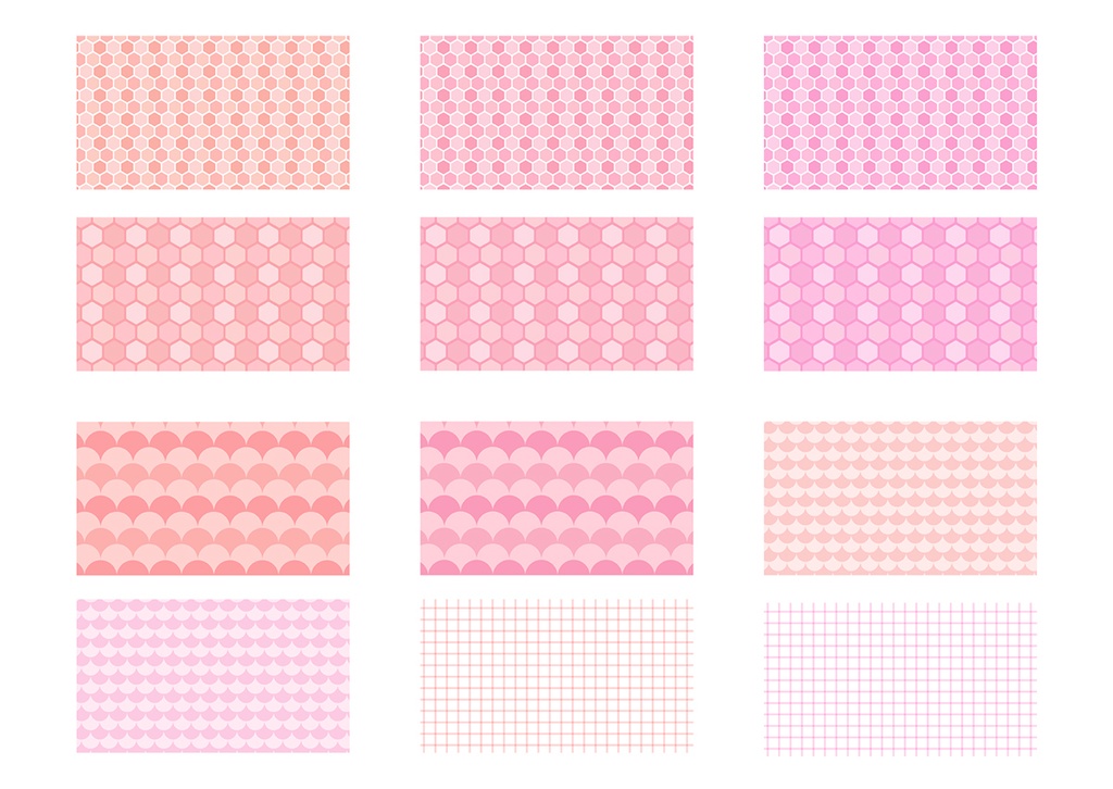 【16:9】パターン背景 002 パステルピンク