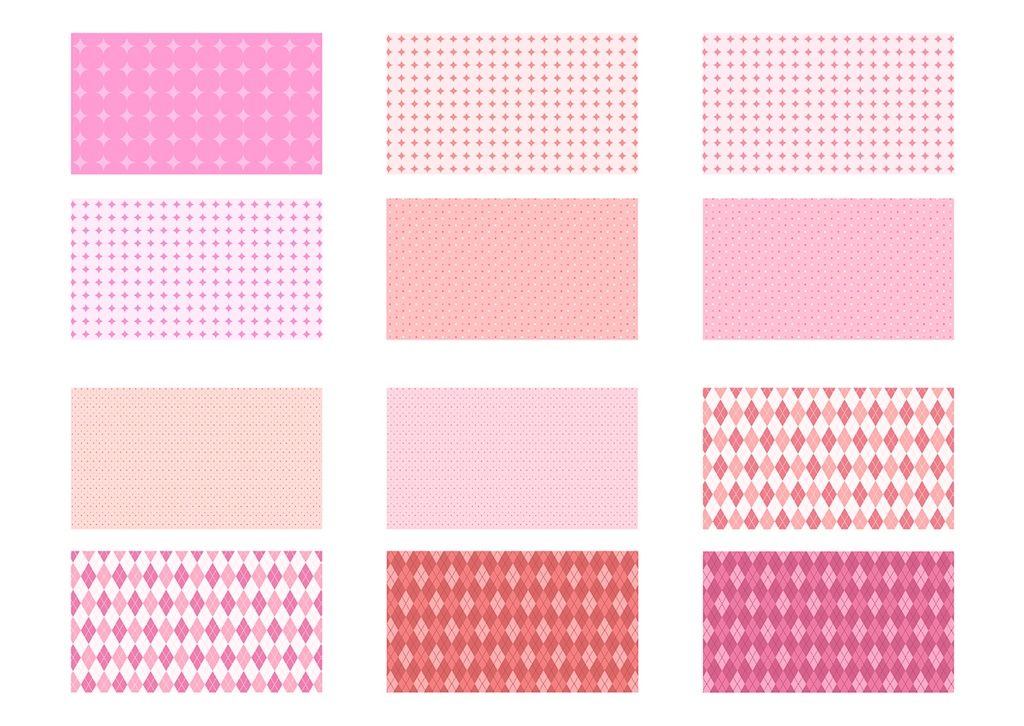 【16:9】パターン背景 002 パステルピンク