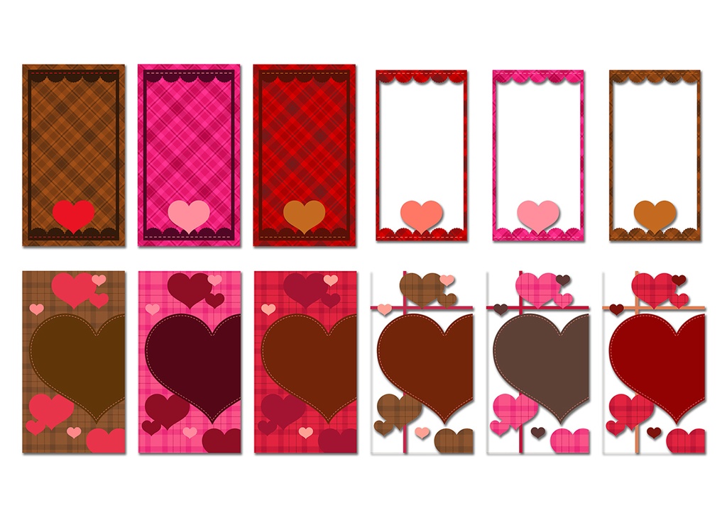 【スマホ向け】縦型背景 バレンタイン風