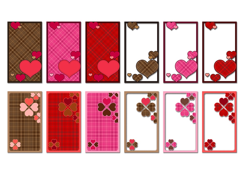 【スマホ向け】縦型背景 バレンタイン風