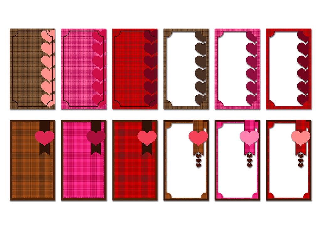 【スマホ向け】縦型背景 バレンタイン風