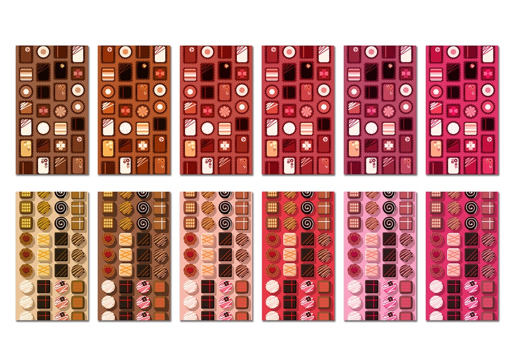 【スマホ向け】縦型背景 バレンタイン風 02