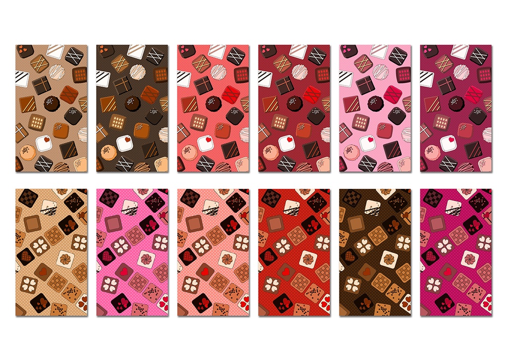 【スマホ向け】縦型背景 バレンタイン風 02