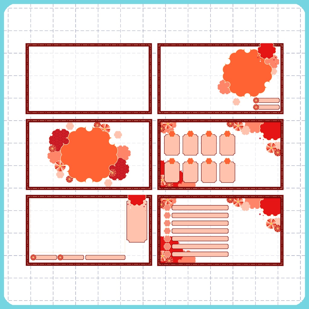 【16:9】配信素材 フレームセット006