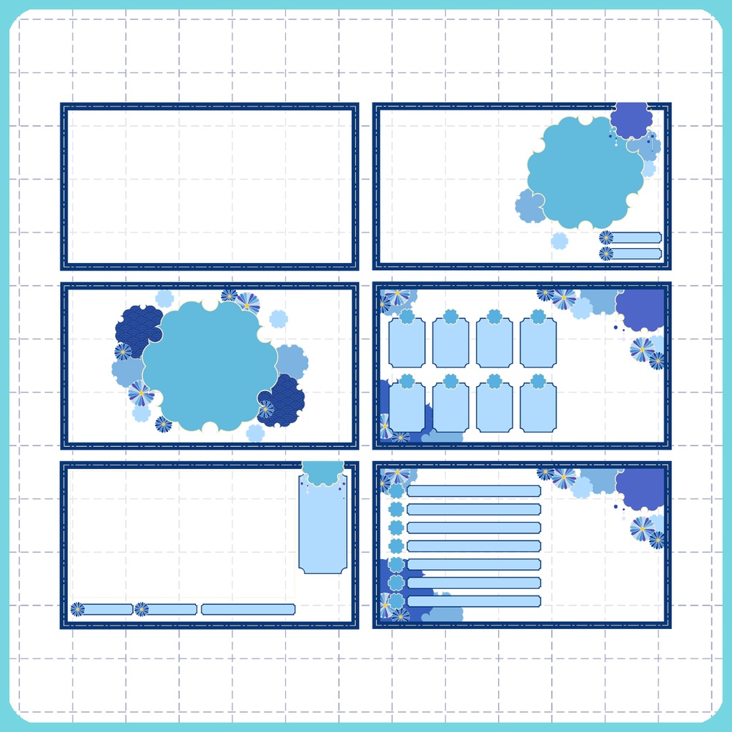 【16:9】配信素材 フレームセット006