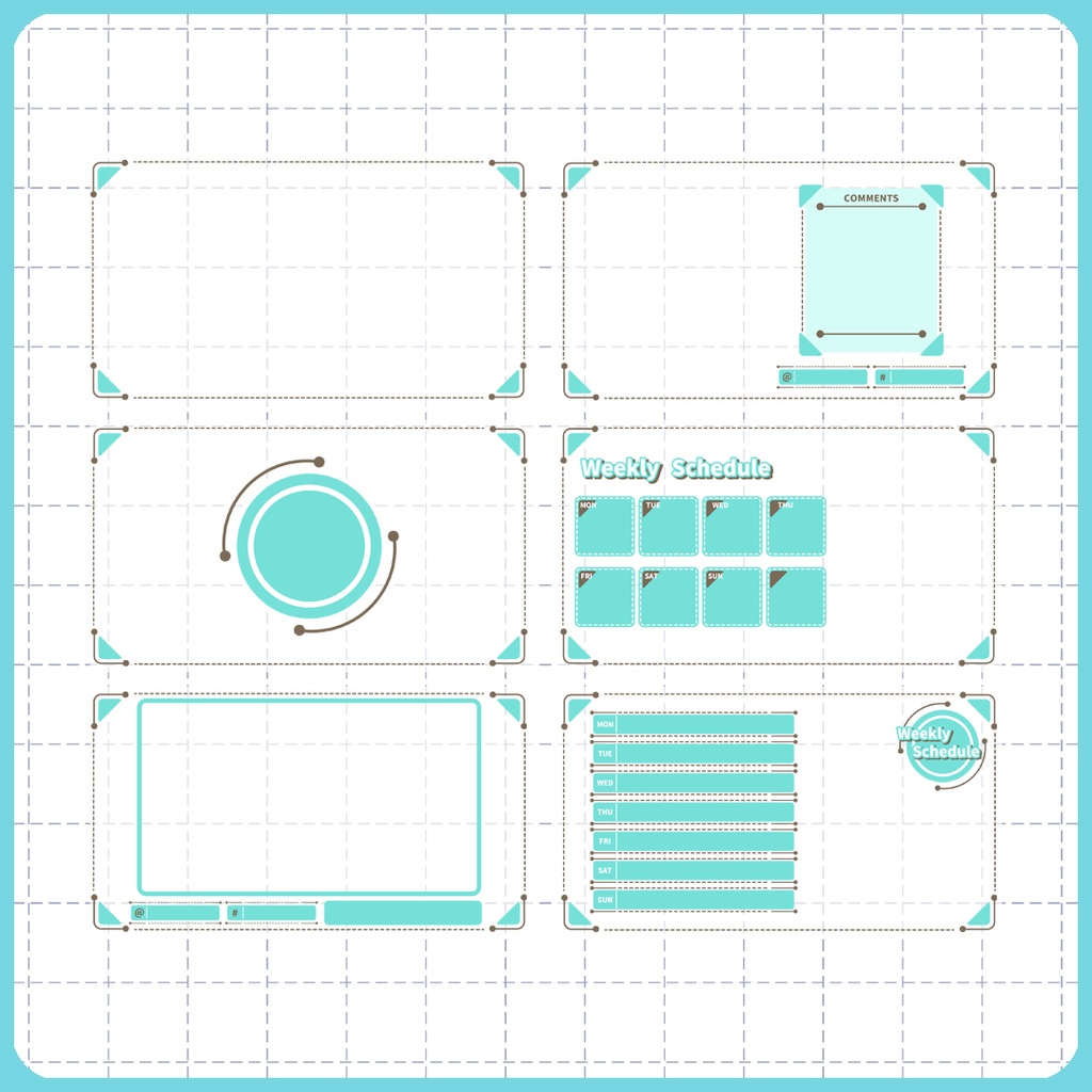 【16:9】配信素材 フレームセット008